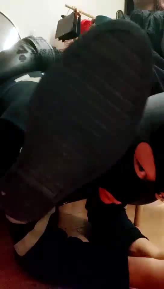 高靴 棉袜 玩狗 骑狗脖子