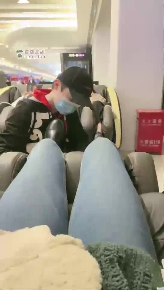 商场素人推销鞋油