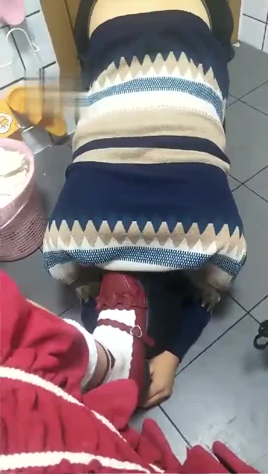 踩着废物狗东西上厕所