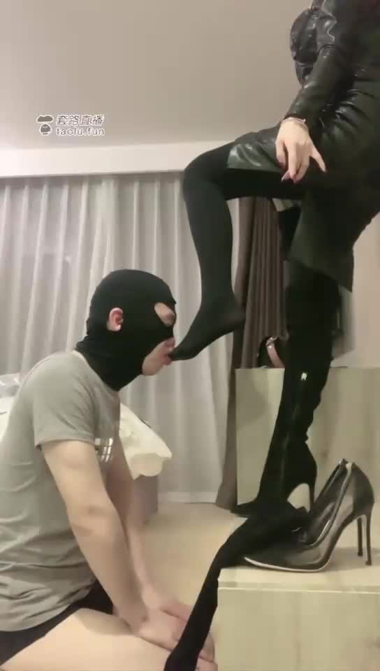 长靴 厚丝袜 公狗舔