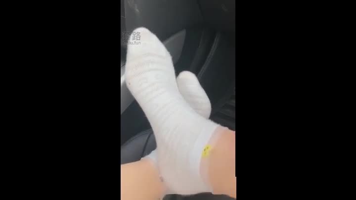 户外调教 语言羞辱 旅游鞋白棉袜