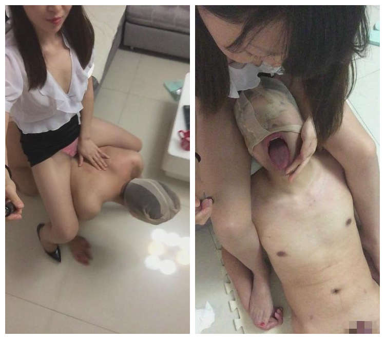 男M被女神骑马嗅高跟，喂食圣水